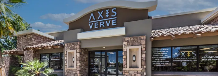The exterior of the Axis Spine and Sport - Gilbert building