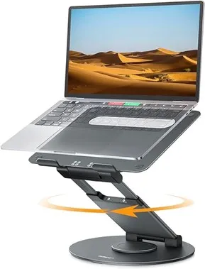 A telescopic laptop stand